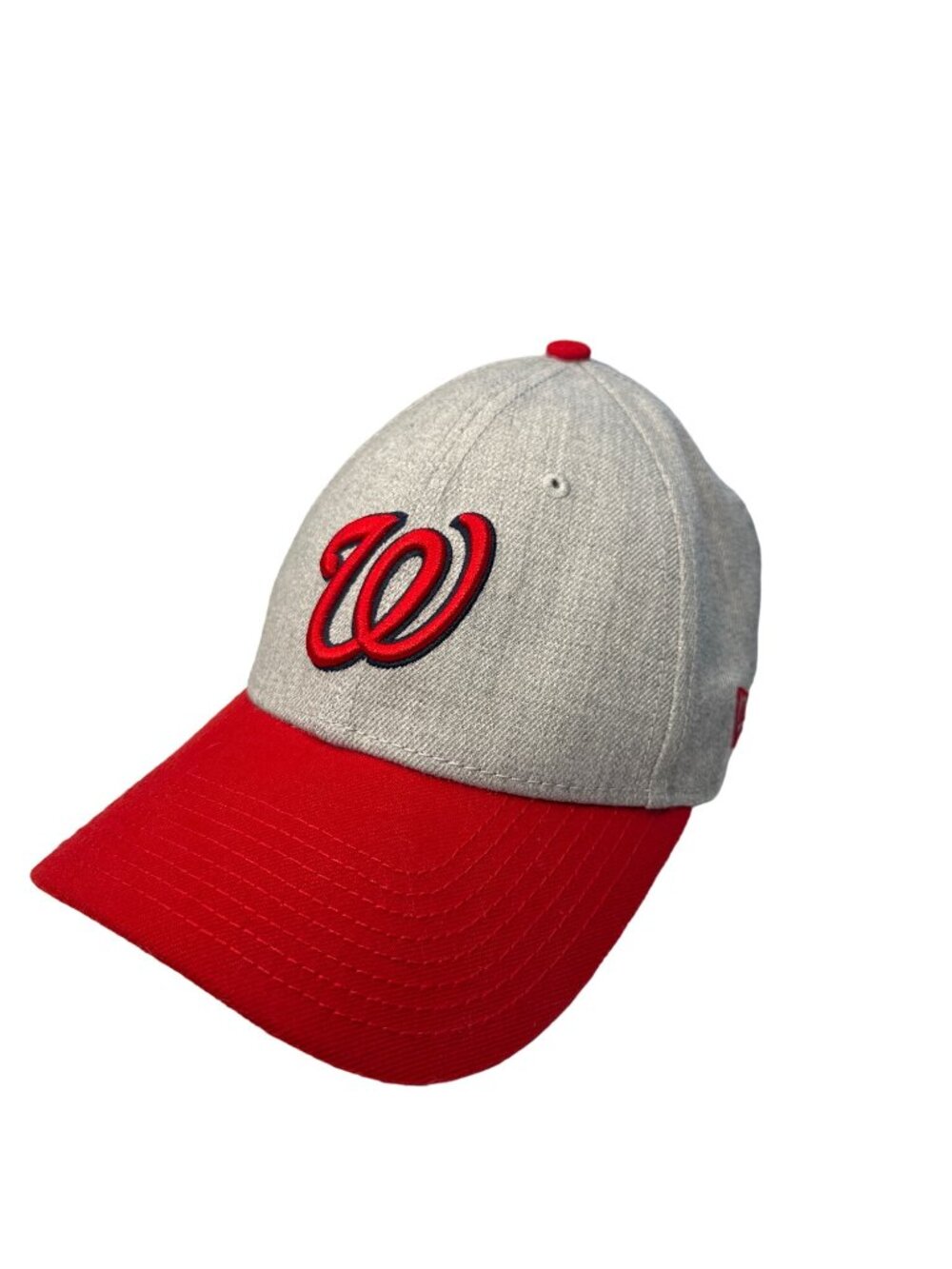 Washington Nationals Ball Cap Gray Red Velcro Adjustable Back Baseball